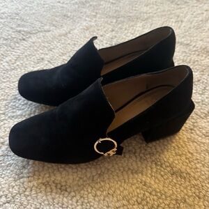 Tory Burch Black Suede Loafers